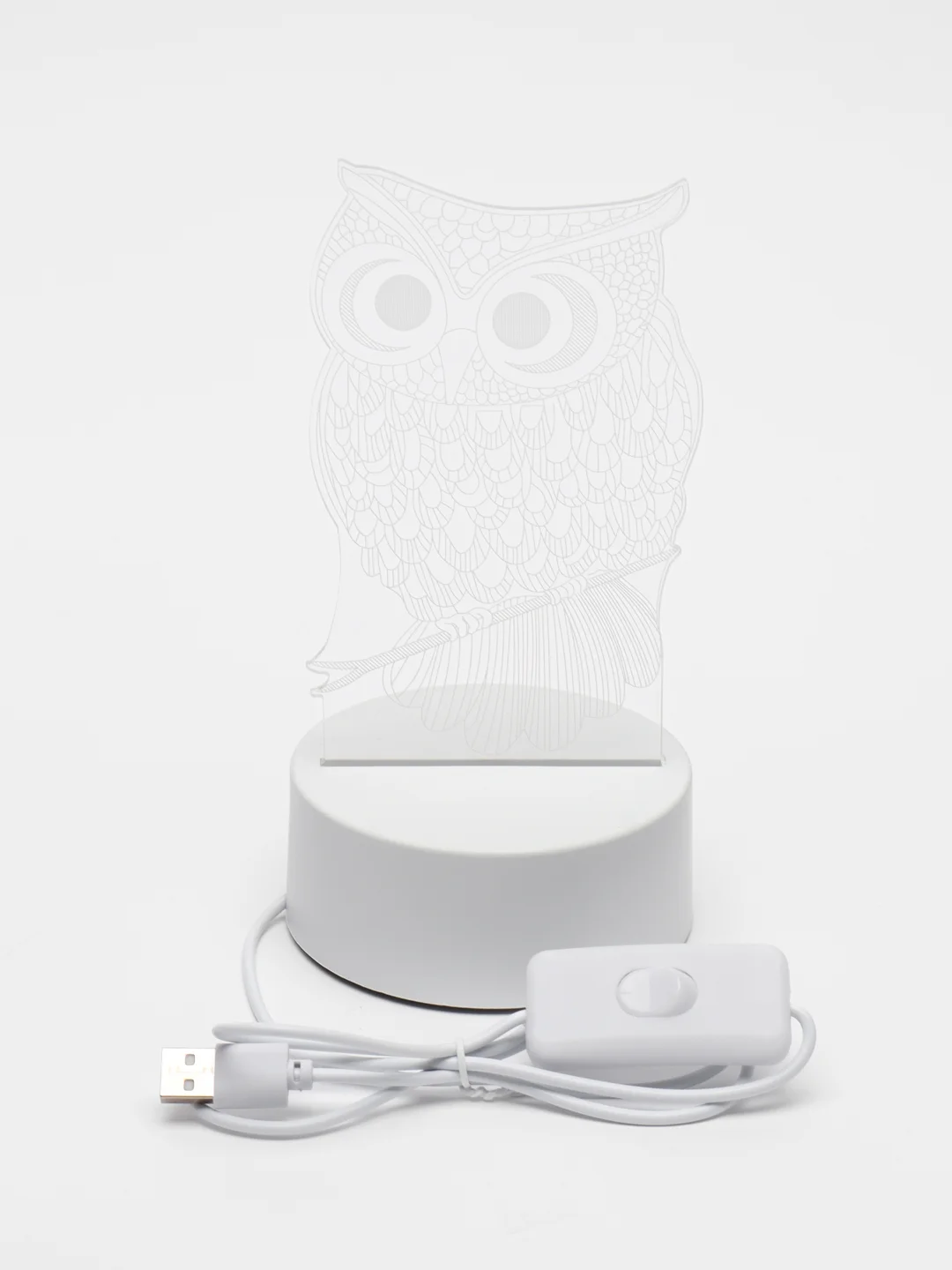 Бронзовый светильник-ночник светодиодный, 3D, LED, USB, 4 вида