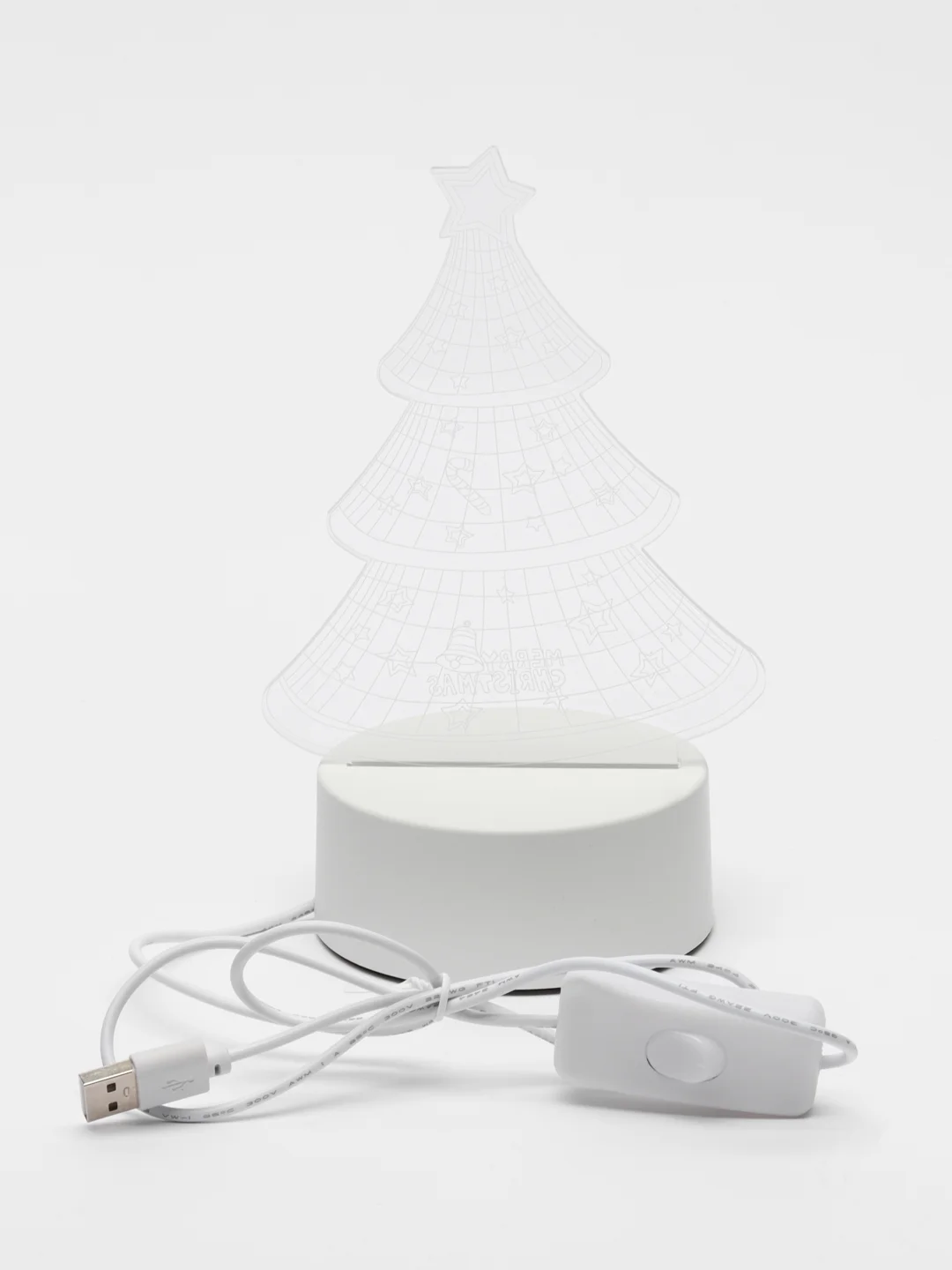 Зеленый светильник-ночник светодиодный, 3D, LED, USB, 4 вида