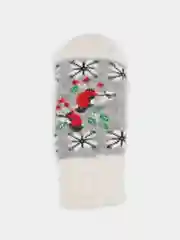 Слоновая кость варежки женские тёплые зимние