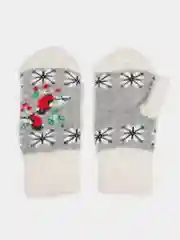 Слоновая кость варежки женские тёплые зимние