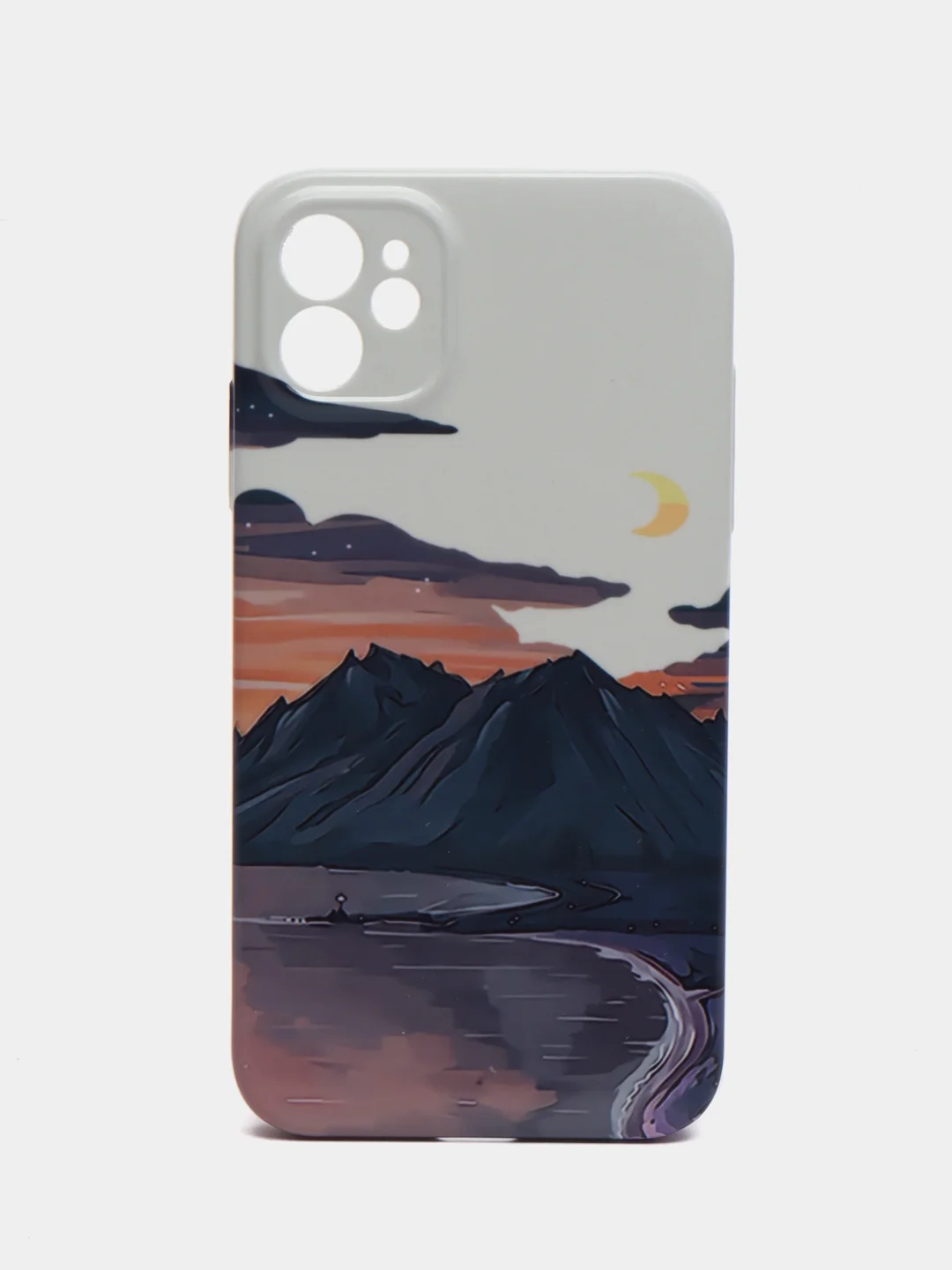 Коралловый чехол айфон на 11, iPhone 13, 13 Про, Горы, Ландшафт, 6 принтов, чехол iphone 11