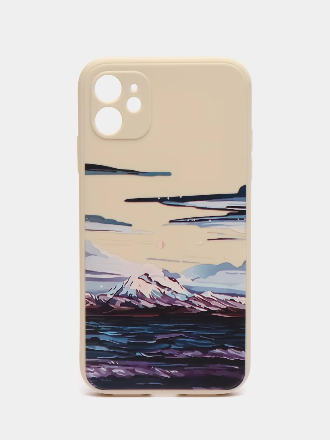Угольный чехол айфон на 11, iPhone 13, 13 Про, Горы, Ландшафт, 6 принтов, чехол iphone 11