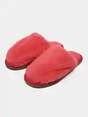 Розовый тапочки домашние женские меховые из овечьей шерсти