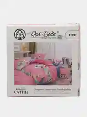 Розовый комплект постельного белья, евро, сатин