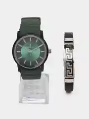 Зеленый мужские наручные часы,подарочная упаковка