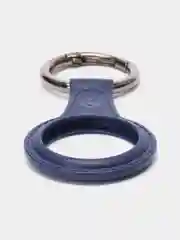 Индиго чехол брелок защитный для Airtag, кожаный, с кольцом, подвеска на трекер, геометка