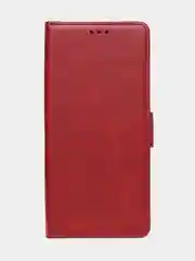 Красный чехол-книжка GQ Lite для Itel A70, из высококачественной кожи