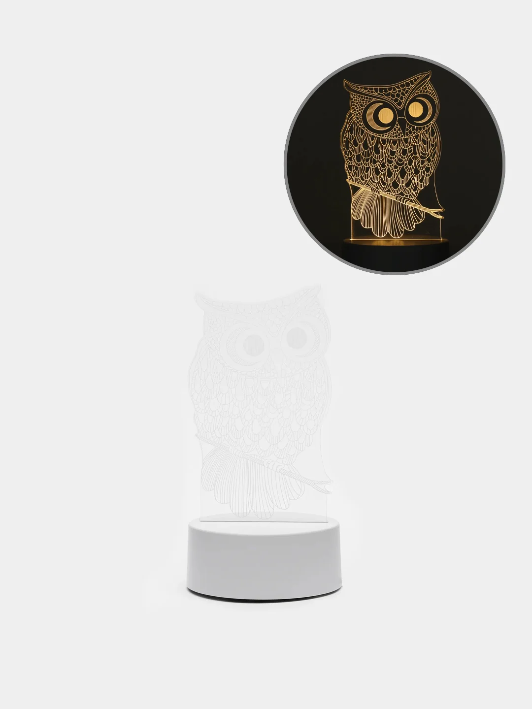Бронзовый светильник-ночник светодиодный, 3D, LED, USB, 4 вида