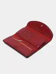 Бордовый кошелек из экокожи, женский