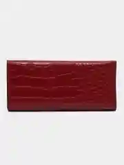 Бордовый кошелек из экокожи, женский