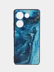 Тёмно-бирюзовый силиконовый чехол для Tecno Camon 20 Pro 4G, Camon 20 4G, с принтом, с рисунком