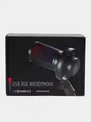 Микрофон игровой для пк конденсаторный, студийный, с подсветкой для стримов Fifine