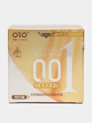 Презервативы латексные OLO"0,01 ZERO", с пупырышками и рельефом, ультратонкие 0,01мм, 10шт