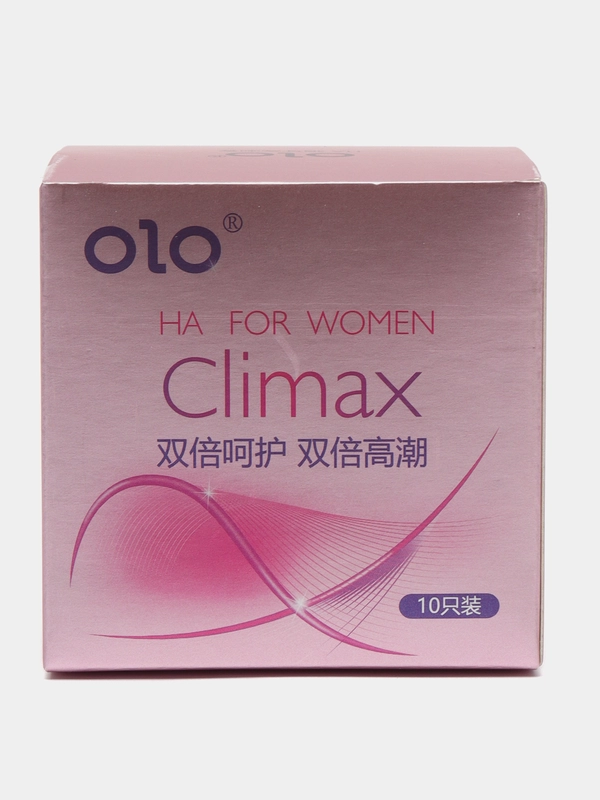 Презервативы латексные ультратонкие OLO "Climax", для женщин, 0,01 мм, точечные, 10 штук