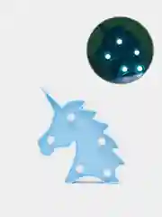 Светильник "Disko-Единорог", 13*11,5 см, на батарейках, 5 LED ламп, цвет голубой