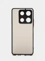 Черный чехол для Infinix Note 30 Pro (Инфиникс Нот 30 Про), пластиковый, матовый, с цветными кнопками