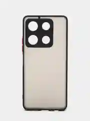 Черный чехол для Infinix Note 30 Pro (Инфиникс Нот 30 Про), пластиковый, матовый, с цветными кнопками