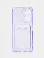 Сиреневый чехол для Tecno Camon 19/19 Pro 5G, прозрачный, с карманом для карты