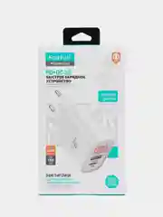 Белый зарядное устройство USB to Type-C, 20W, быстрая зарядка