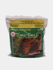 Мягкое удобрение без хлора Гуми-Оми Хвойные 500 гр, Органическое Живое Земледелие, Кузнецова