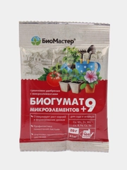 Гуминовое удобрение БИОГУМАТ+9 микроэлементов, 20 гр. БиоМастер