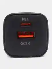 Черный зарядное устройство USB to Type-C, 20W, для IPhone, Android