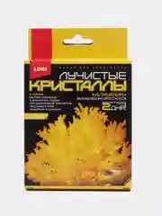 Желтый набор химических опытов для выращивания "Лучистые Кристаллы", эксперименты для детей