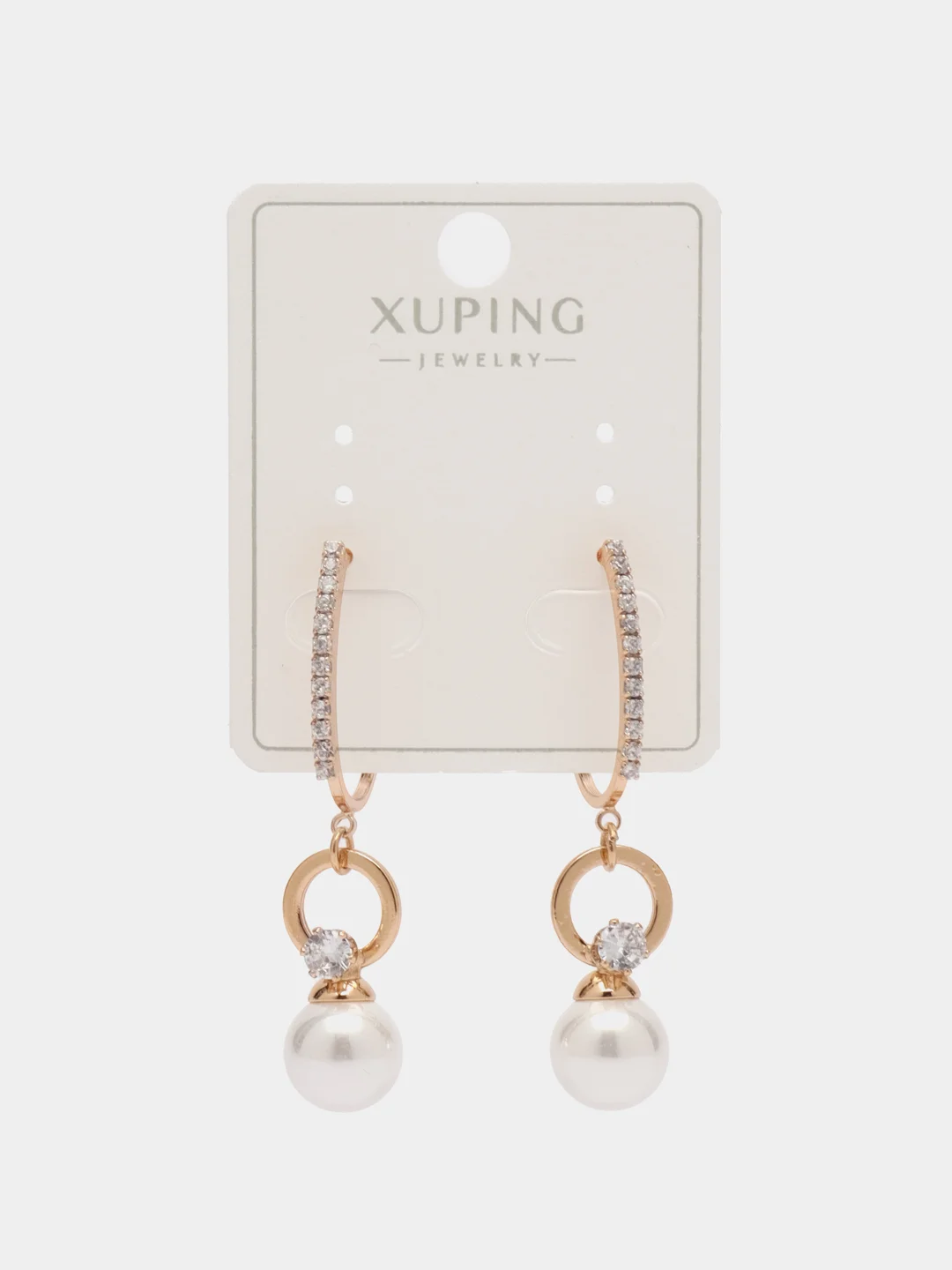 Золотой серьги Xuping гипоаллергенные, медицинский сплав