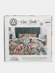 Красный комплект постельного белья, евро, сатин