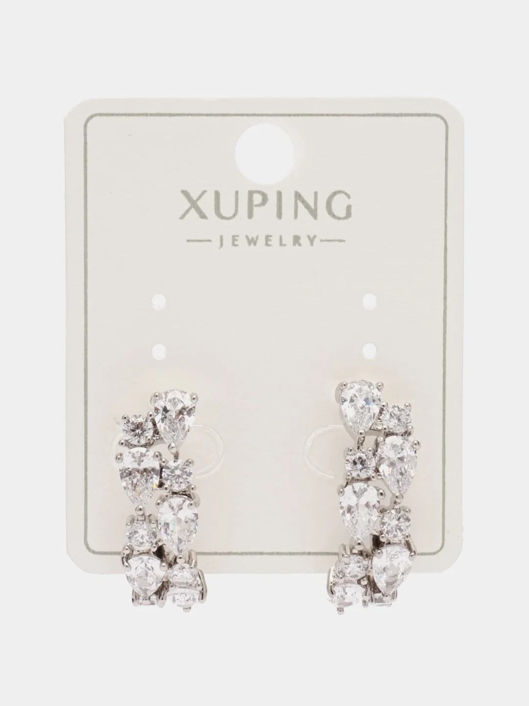 Серебряный серьги Xuping, гипоаллергенные, медицинский сплав