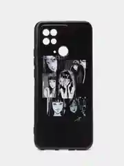 Угольный силиконовый чехол для Xiaomi Redmi 10C, Poco C40, (Сяоми Редми 10С / Поко С40), с рисунком, с принтом