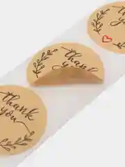 Карамельный наклейки спасибо, хендмейд, Handmade, Thank You, Thanks (набор из 20 шт) ручная работа