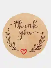 Карамельный наклейки спасибо, хендмейд, Handmade, Thank You, Thanks (набор из 20 шт) ручная работа