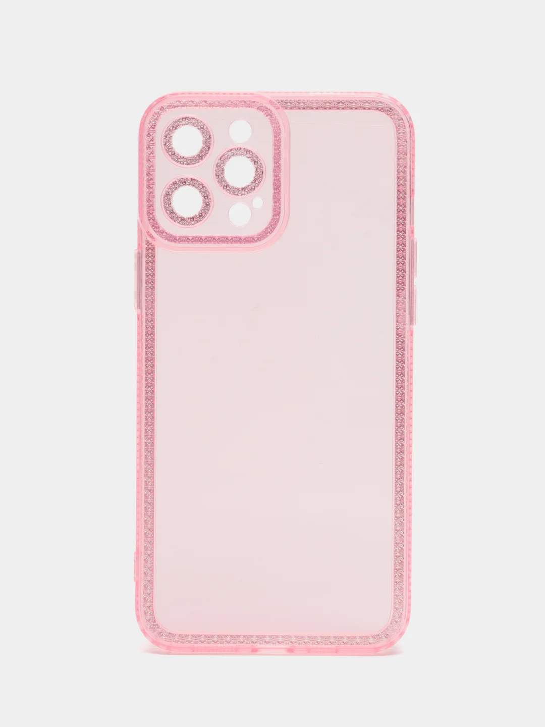 Розовый чехол на iPhone 11, 12, 13, 14, 15 / Pro Max, на Айфон, блестящий, силиконовый