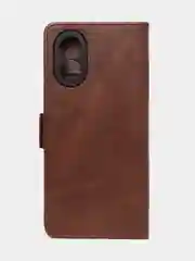 Коричневый чехол-книжка GQ Lite для Oppo A18 / Oppo A38 из высококачественной кожи
