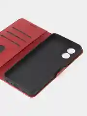Красный чехол-книжка GQ Lite для Oppo A18 / Oppo A38 из высококачественной кожи
