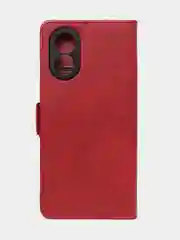 Красный чехол-книжка GQ Lite для Oppo A18 / Oppo A38 из высококачественной кожи