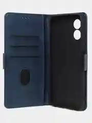 Синий чехол-книжка GQ Lite для Oppo A18 / Oppo A38 из высококачественной кожи