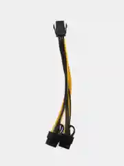 Переходник 6 пин на 8 пин PCIE, 2 х 6 + 2 pin, кабель питания для видеокарт