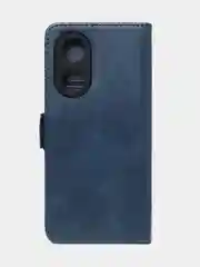 Синий чехол-книжка GQ Lite для Oppo A58 из высококачественной кожи