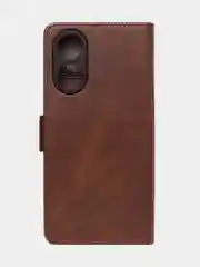 Коричневый чехол-книжка GQ Lite для Oppo A78 из высококачественной кожи