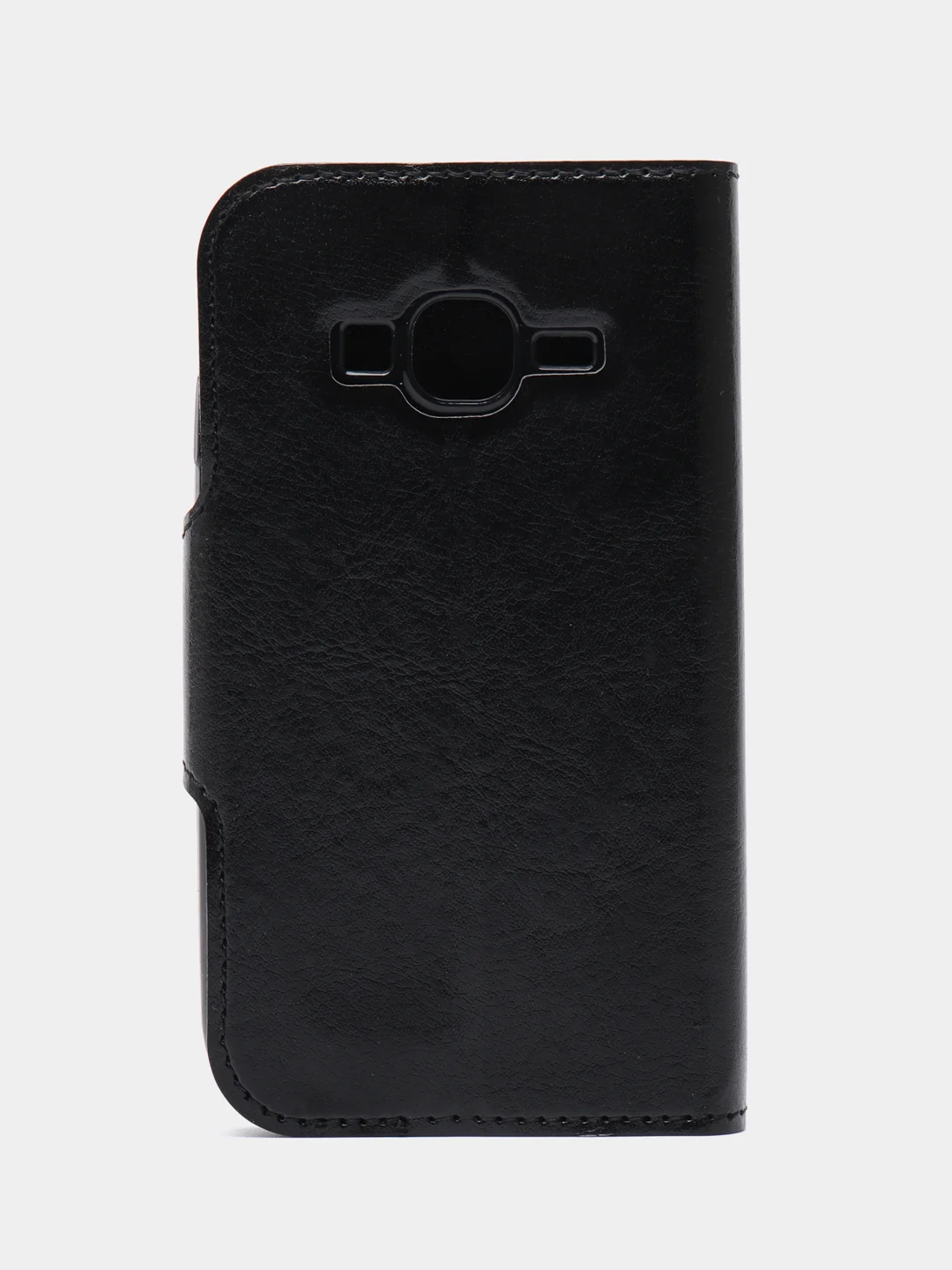 Черный чехол книжка, с карточкой для Samsung J1 mini Prime