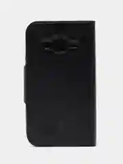 Черный чехол книжка, с карточкой для Samsung J1 mini Prime