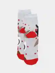 Карамельный носки новогодние женские, с ярким принтом на выбор, подарочные, размер универсальный 37-41