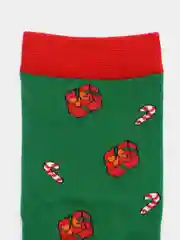 Зеленый носки новогодние, хлопковые, унисекс