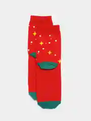 Алый носки новогодние женские, с ярким принтом на выбор, подарочные, размер универсальный 37-41