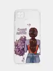 Сиреневый силиконовый чехол на Xiaomi Redmi 9C (Сяоми Редми 9C)