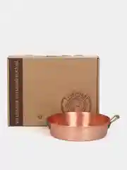 Медный таз для варки варенья Кольчугинский мельхиор "Ягоды", с латунными ручками, 4,5 л