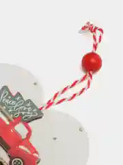 Белый елочное украшнение