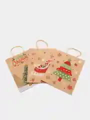 Подарочные крафт-пакеты, 3 штуки